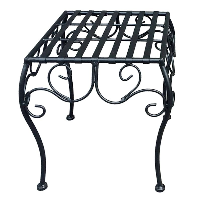 Square Black Metal Plant Stand, 12x11.5 | At Home Pertaining To Iron Square Plant Stands (Photo 5 of 15)