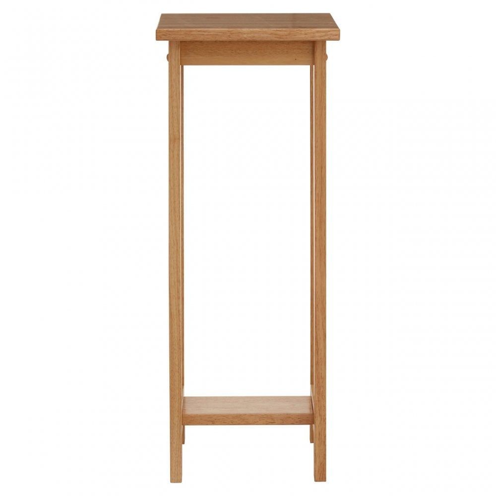 Square Plant Stand, Rubberwood, Natural | Clanbay Inside Square Plant Stands (Photo 13 of 15)