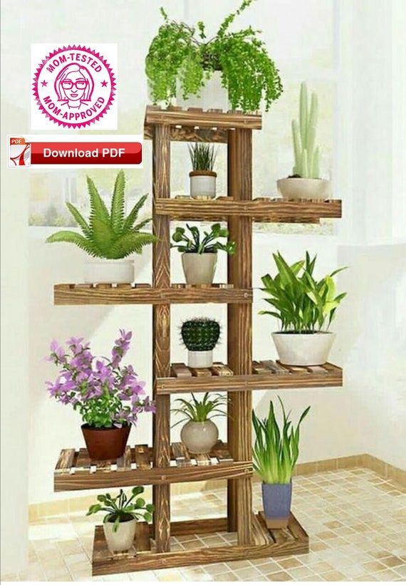 Tall Plant Stand Plan/wood Plant Stand Plan/plant Stand – Etsy Italia Throughout Tall Plant Stands (View 10 of 15)