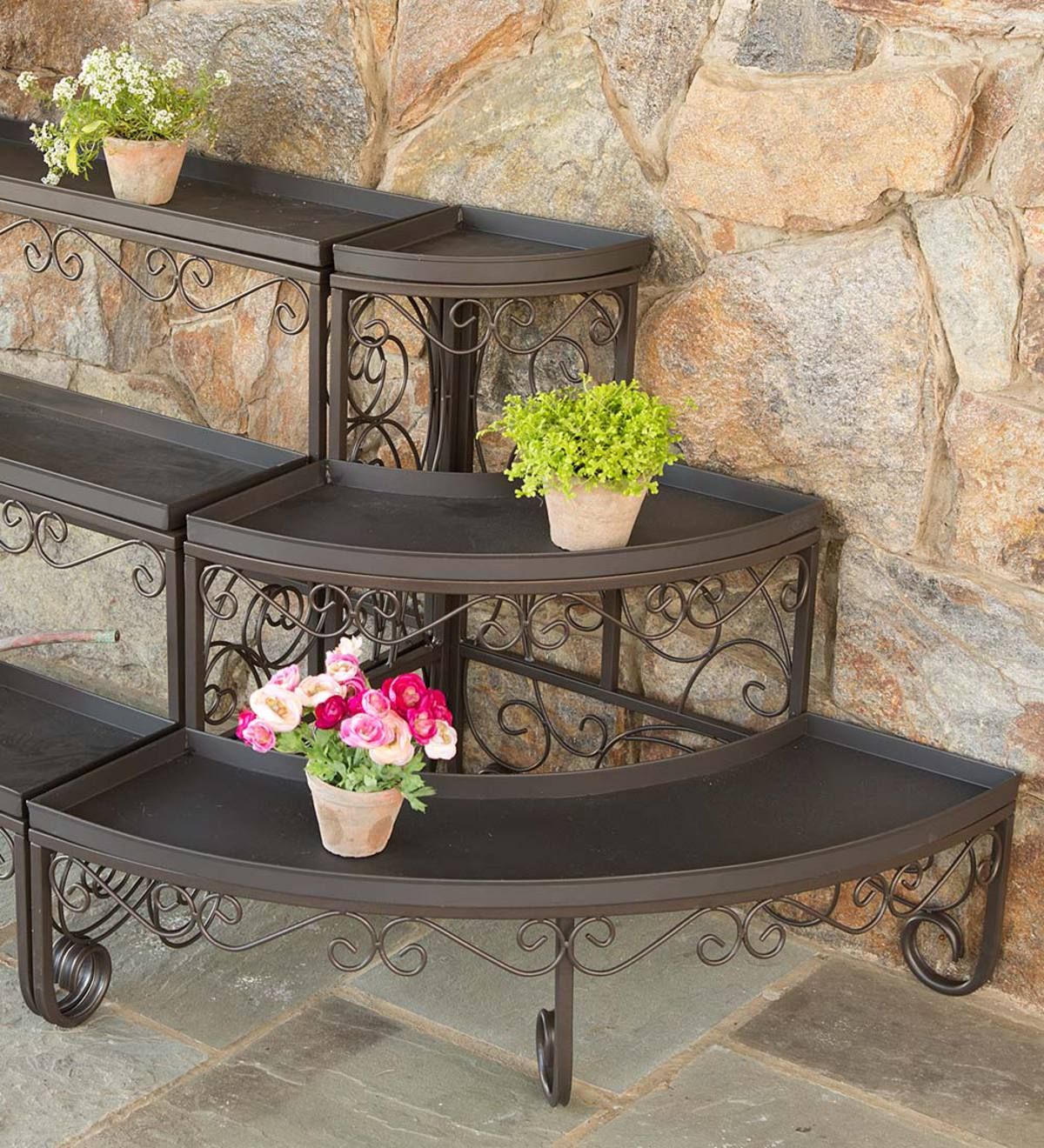 Three Tier Plant Stands And Optional Trays | Plowhearth With Three Tier Plant Stands (Photo 4 of 15)