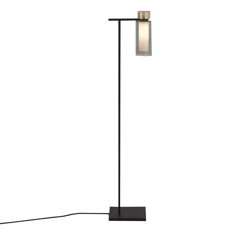 Tooy Floor Lamp Osman 560.61 (brushed Brass, Smoked – Glass – Metal) –  Myareadesign.it In Metal Brushed Floor Lamps (Photo 11 of 15)