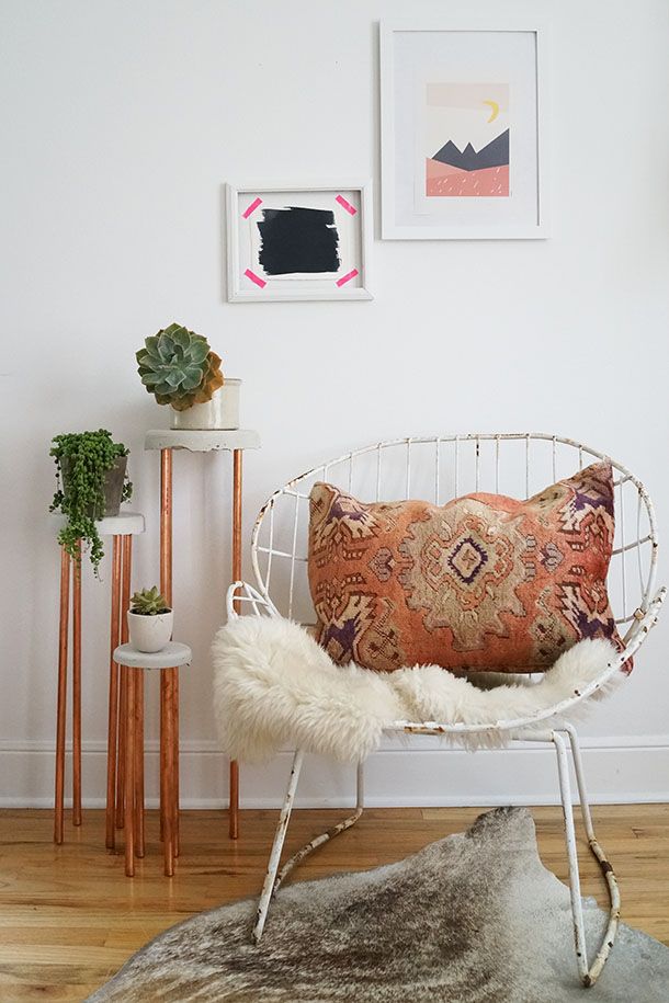 Transformed :: Concrete + Copper Plant Stand – Camille Styles Inside Copper Plant Stands (View 11 of 15)