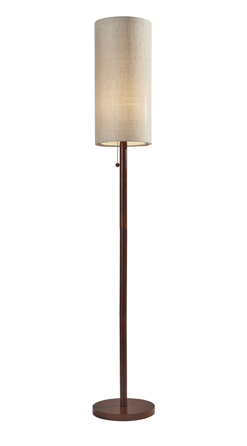 Transitional Floor Lamp In Walnut Wood From The Hamptons Collection Adesso Home 3338 15 | Narrow Floor Lamp, Floor Lamp, Wood Floor Lamp For Walnut Floor Lamps (Photo 11 of 15)