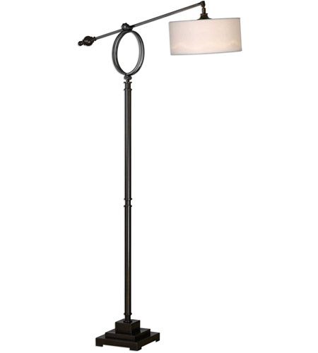 Uttermost 28082 1 Levisa 70 Inch 100 Watt Brushed Bronze Floor Lamp  Portable Light With 70 Inch Floor Lamps (View 5 of 15)