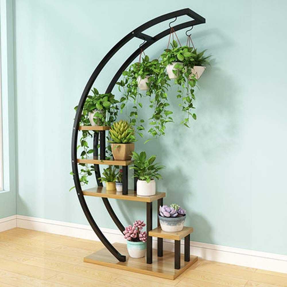 Vertical Garden Powder Coated Metal Stand Garden Decoration Used With Flower/green  Plant Iron Wood Floor Modern – Buy Indoor Wooden Planters,large Indoor  Planters,ladder Plant Stand Product On Alibaba In Powdercoat Plant Stands (Photo 1 of 15)