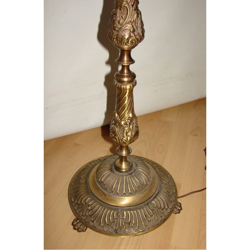 Vintage Brass Floor Lamp 1950s Within Antique Brass Floor Lamps (Photo 8 of 15)