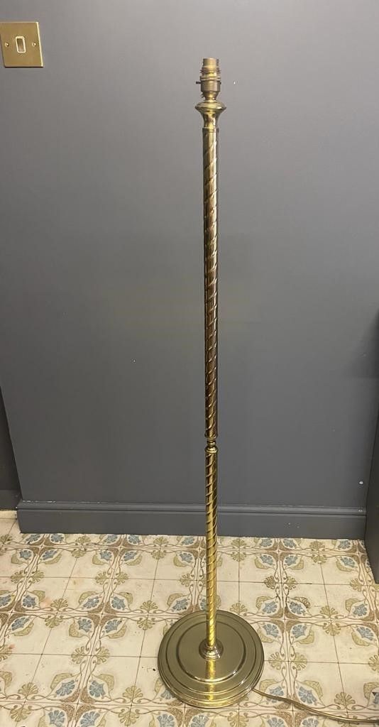 Vintage Brass Floor Lamp With Twist Detail £ (View 13 of 15)