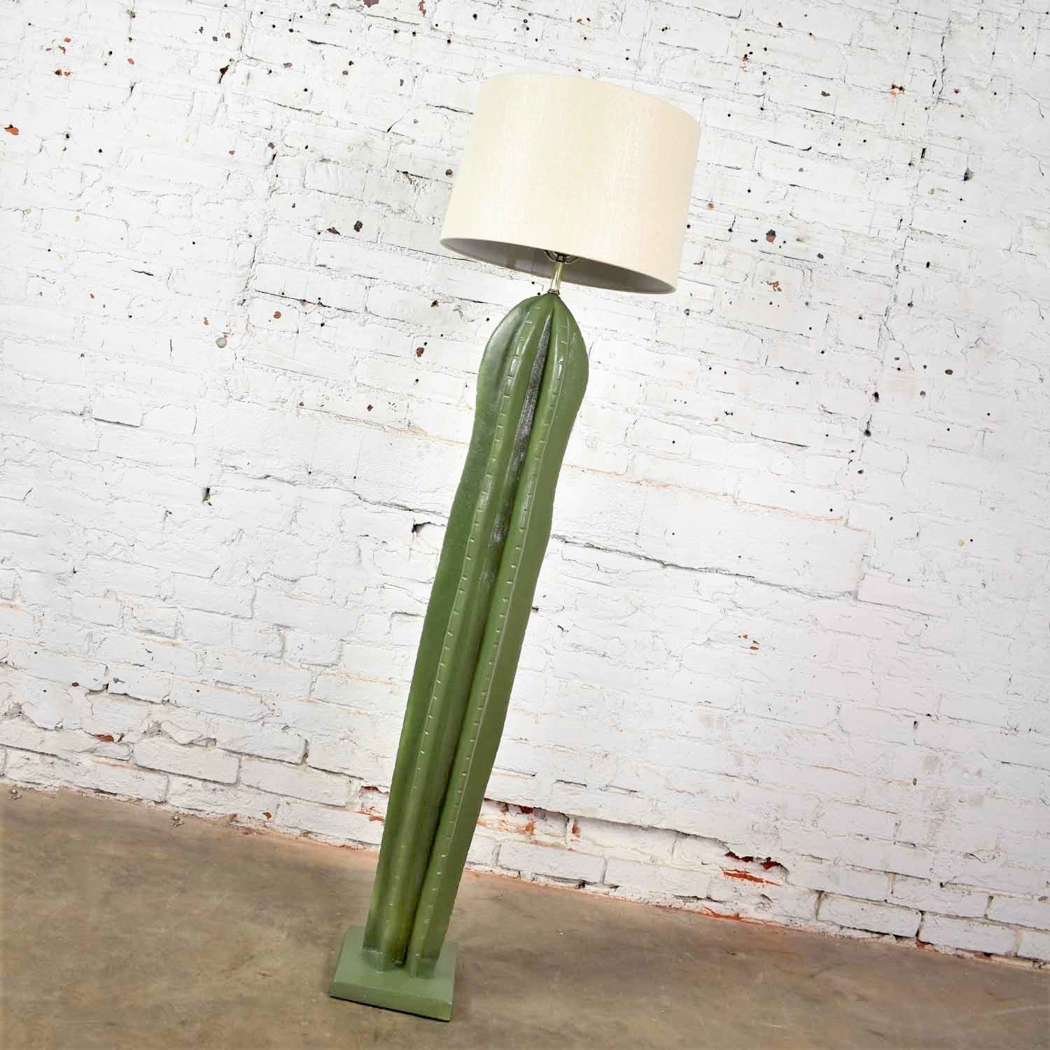 Vintage Organic Modern Plaster Faux Cactus Floor Lampalsy – Warehouse  414 Regarding Cactus Floor Lamps (View 3 of 15)