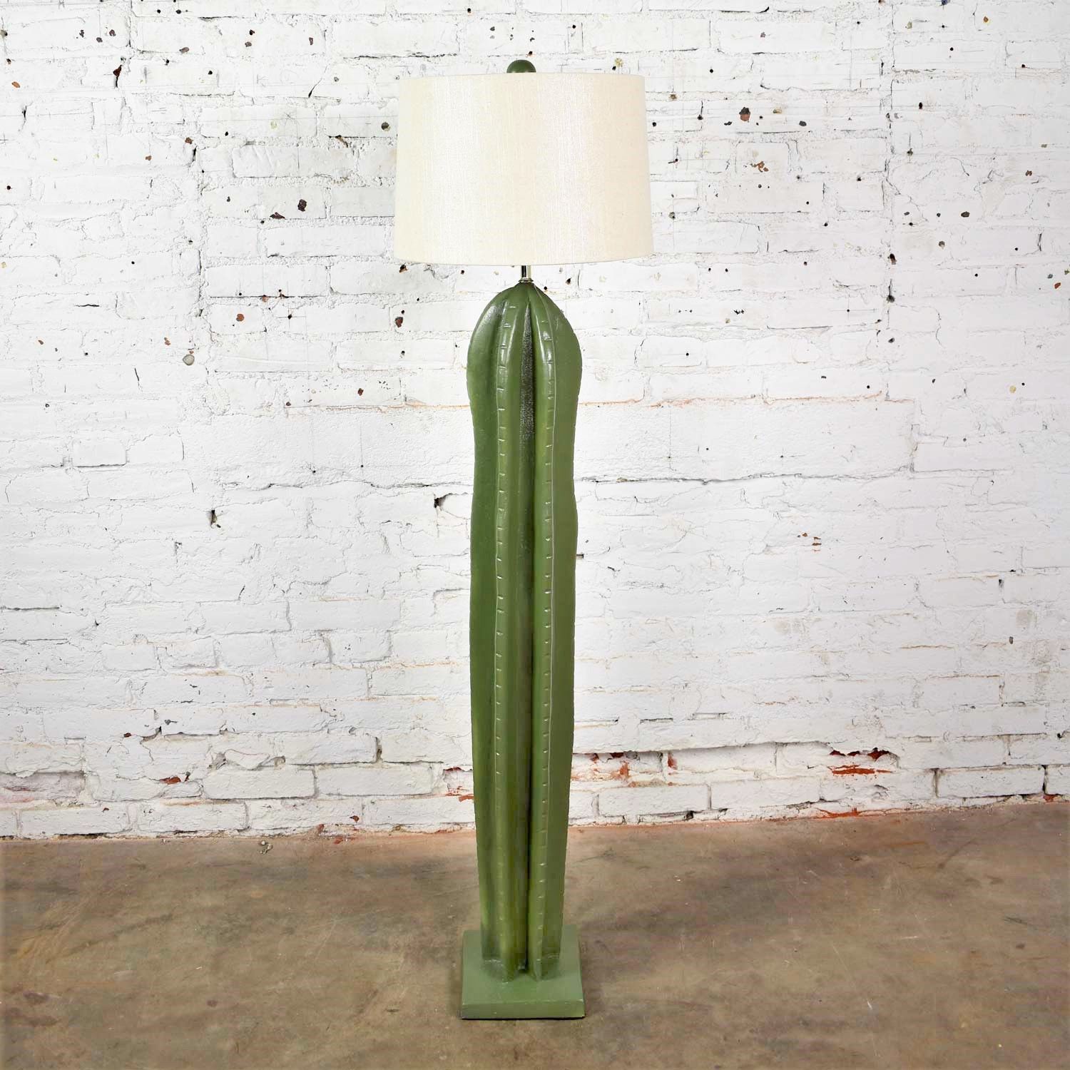 Vintage Organic Modern Plaster Faux Cactus Floor Lampalsy – Warehouse  414 With Cactus Floor Lamps (View 15 of 15)