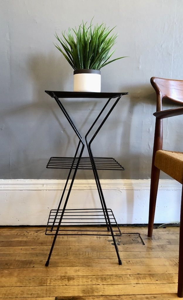 Vintage Plant Stand / Side Table | Circa In Plant Stands With Side Table (View 15 of 15)