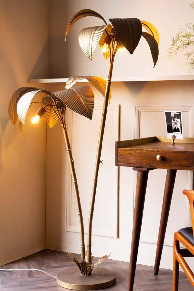 Vintage Style Twin Stalk Palm Tree Floor Lamp | Rockett St George Pertaining To Tree Floor Lamps (View 11 of 15)