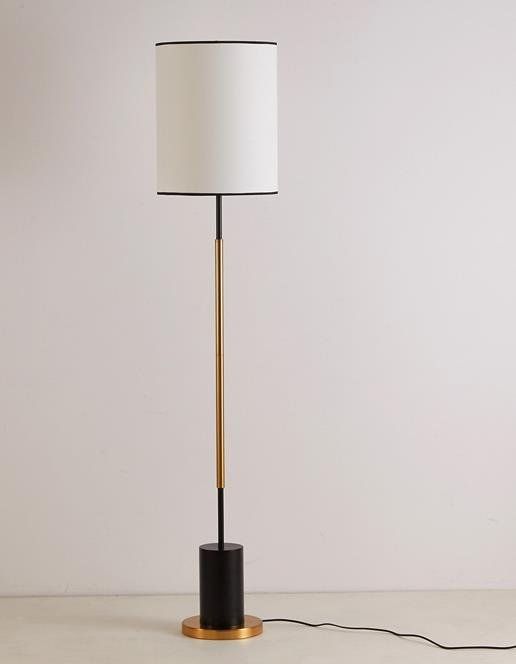 Wacuman Mid Century Modern Textured Fabric Shade Floor Lamp – Light Atelier Intended For Textured Fabric Floor Lamps (View 4 of 15)