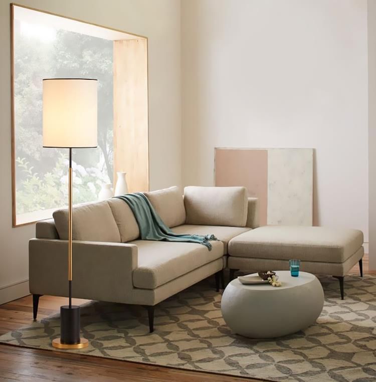 Wacuman Mid Century Modern Textured Fabric Shade Floor Lamp – Light Atelier With Textured Fabric Floor Lamps (View 10 of 15)