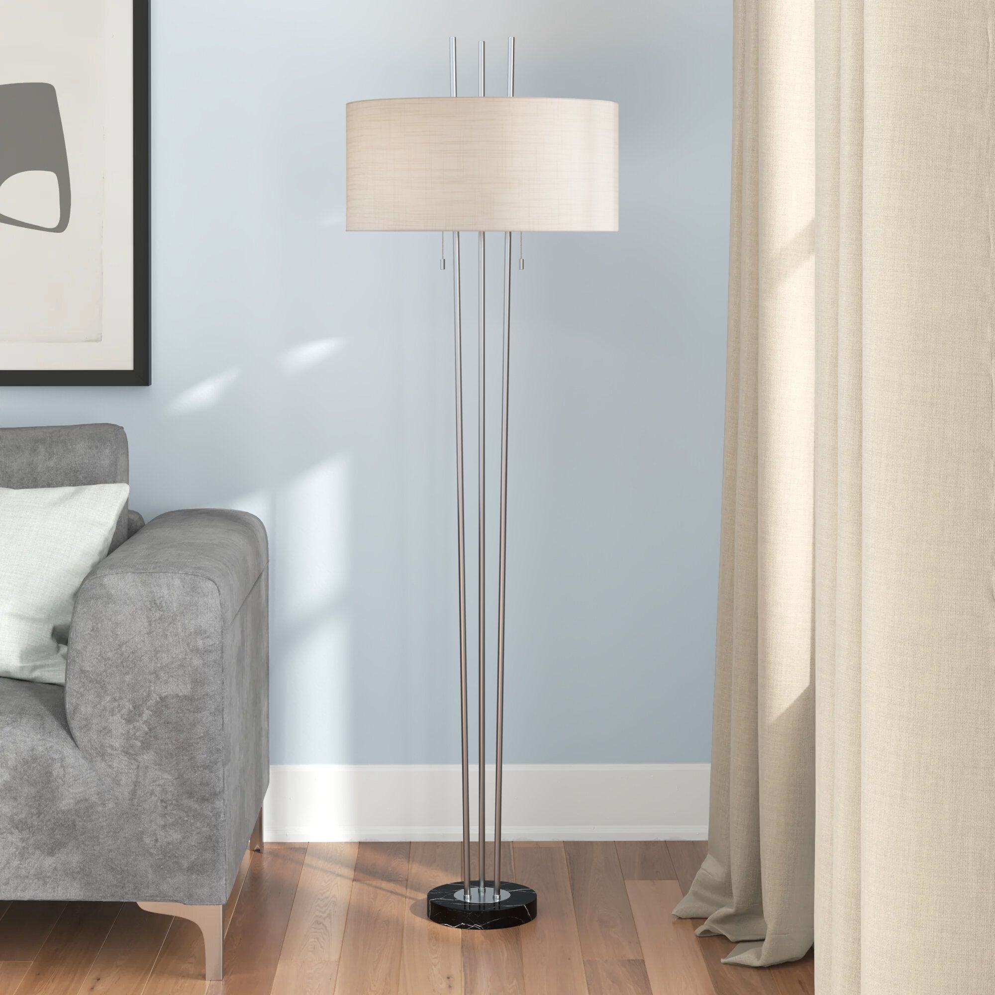 Wade Logan® Genera 71" Floor Lamp & Reviews | Wayfair With Regard To Grey Textured Floor Lamps (View 8 of 15)