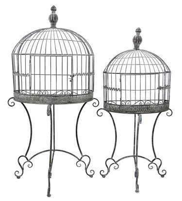 Wall Half Cage Plant Stands (set Of 2) – Antique Gray Only $369.99 At  Garden Fun Within Ancient Grey Plant Stands (Photo 2 of 15)
