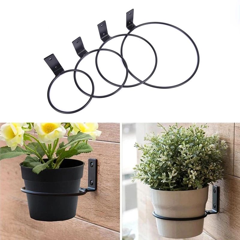Wall Mounted Plant Holder Ring Flower Pot Stand Plant Metal Hook For Indoor  & Outdoor Decorative|plant Cages & Supports| – Aliexpress In Ring Plant Stands (Photo 6 of 15)