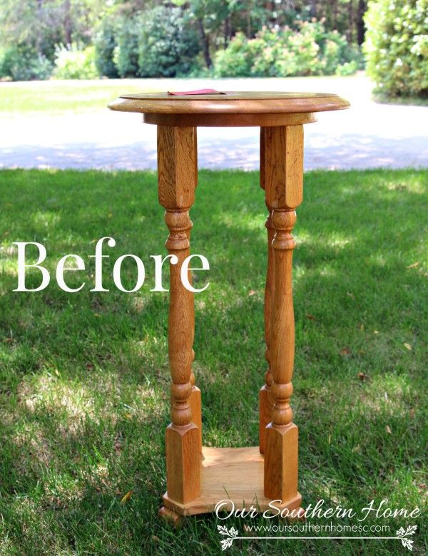 Weathered Rustic Plant Stand – Our Southern Home Pertaining To Painted Wood Plant Stands (View 13 of 15)