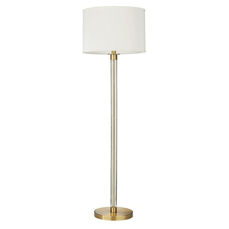 Whitney Acrylic Brass Column Floor Lamp With Regard To Acrylic Floor Lamps (View 11 of 15)