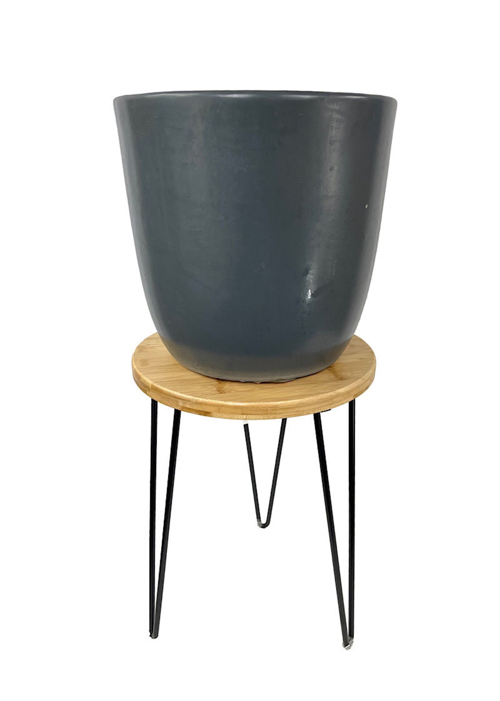 Wire And Bamboo Wood Plant Stand 16 Inch – The Garden Corner With Regard To 16 Inch Plant Stands (Photo 1 of 15)