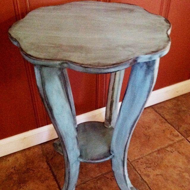 Wooden Plant Stand Spray Painted, Distressed & Glazed!! Repurposed &  Revived Creations Page … | Painting Wood Furniture, Distressed Furniture  Diy, Painted Furniture Pertaining To Painted Wood Plant Stands (Photo 1 of 15)