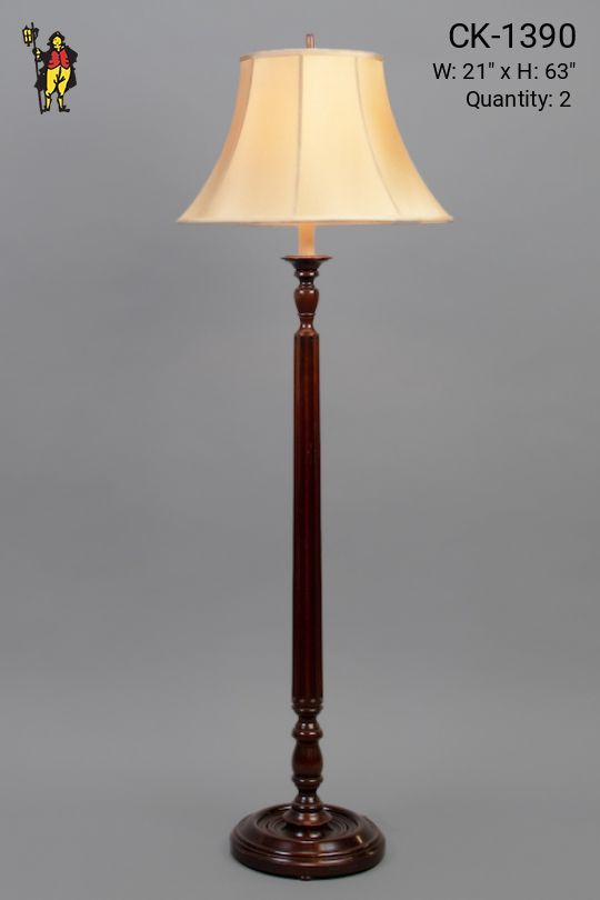 Wooden Traditional Floor Lamp | Floor Lamps | Collection | City  Knickerbocker | Lighting Rentals For Traditional Floor Lamps (Photo 12 of 15)
