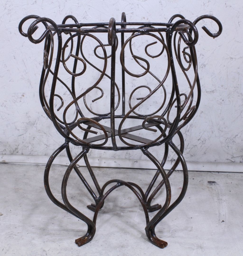 Wrought Iron 16" French Plant Stand Decorative Container For Wrought Iron Plant Stands (View 10 of 15)