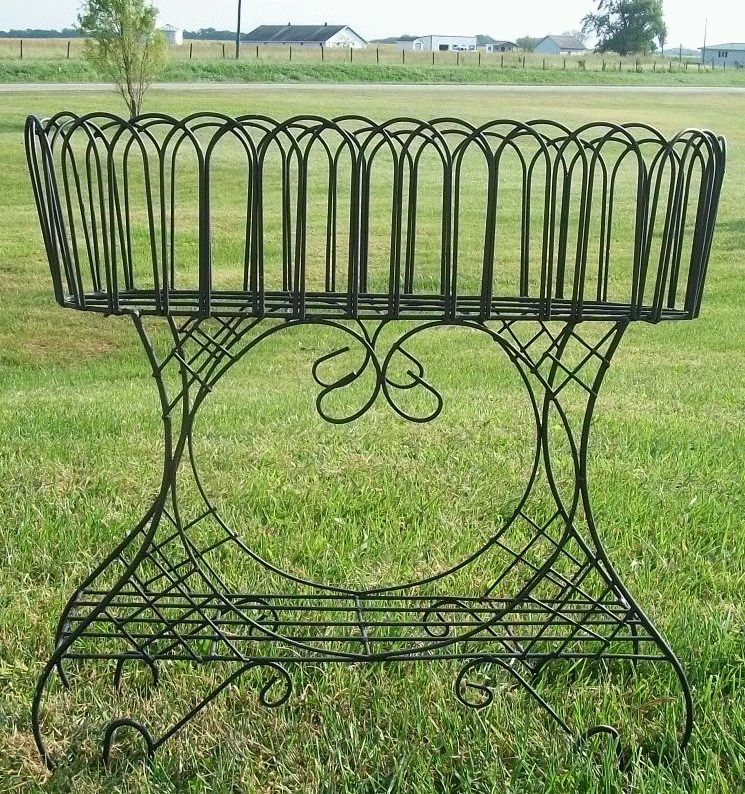 Wrought Iron Flower Plant Stands For Iron Base Plant Stands (Photo 5 of 15)