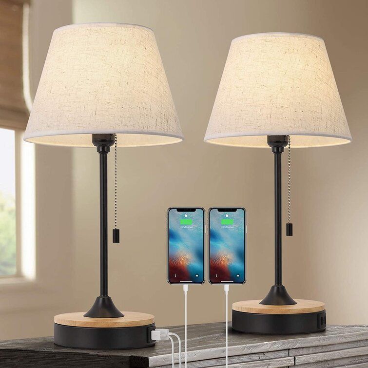 Ybing Metal Usb Table Lamp & Reviews | Wayfair In Floor Lamps With Usb Charge (Photo 9 of 15)