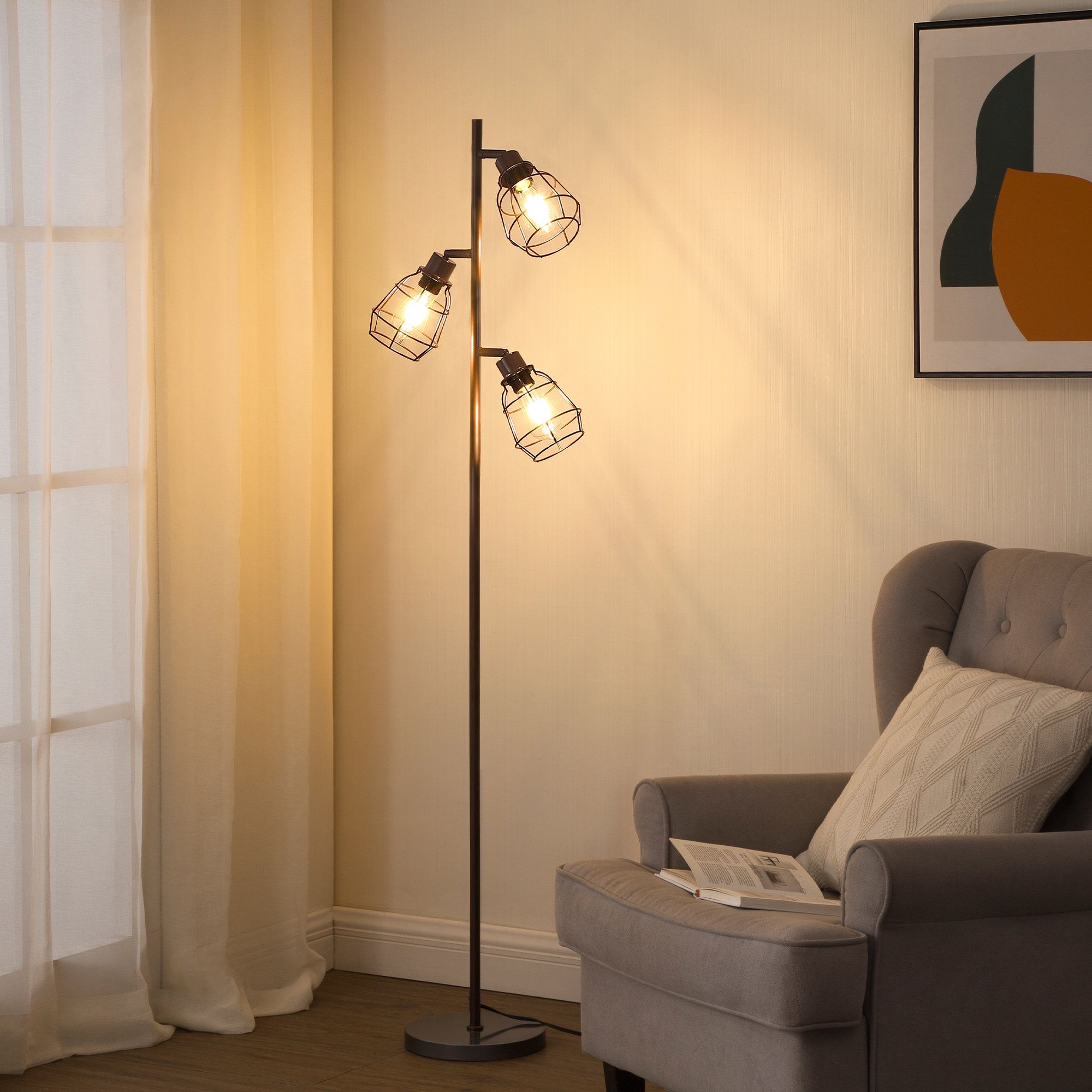 Zipcode Design™ Eppler 3 Light 65'' Tree Floor Lamp & Reviews | Wayfair Pertaining To 3 Light Tree Floor Lamps (View 11 of 15)