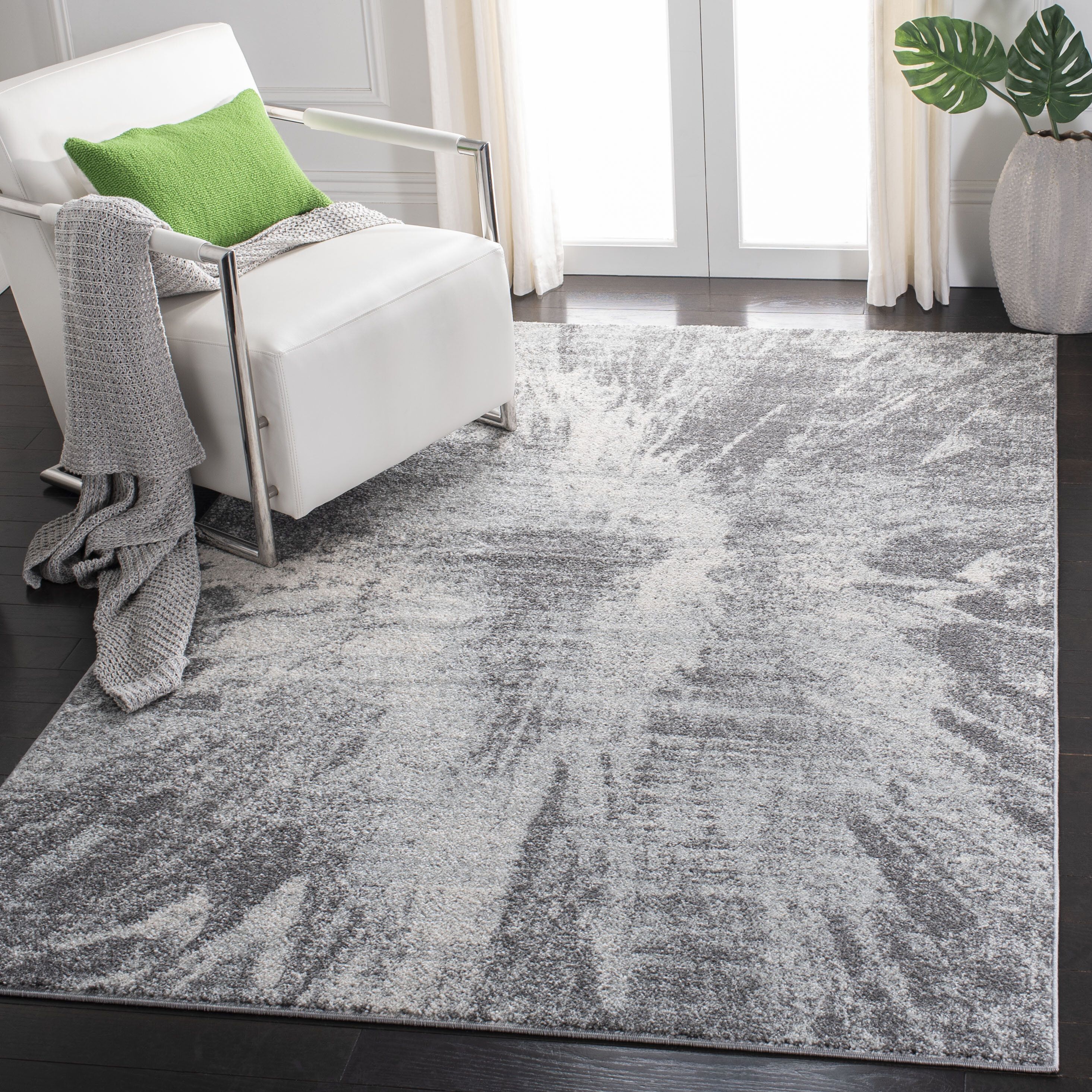 17 Stories Dominic Performance Ivory/gray Rug & Reviews | Wayfair In Gray Rugs (View 3 of 15)