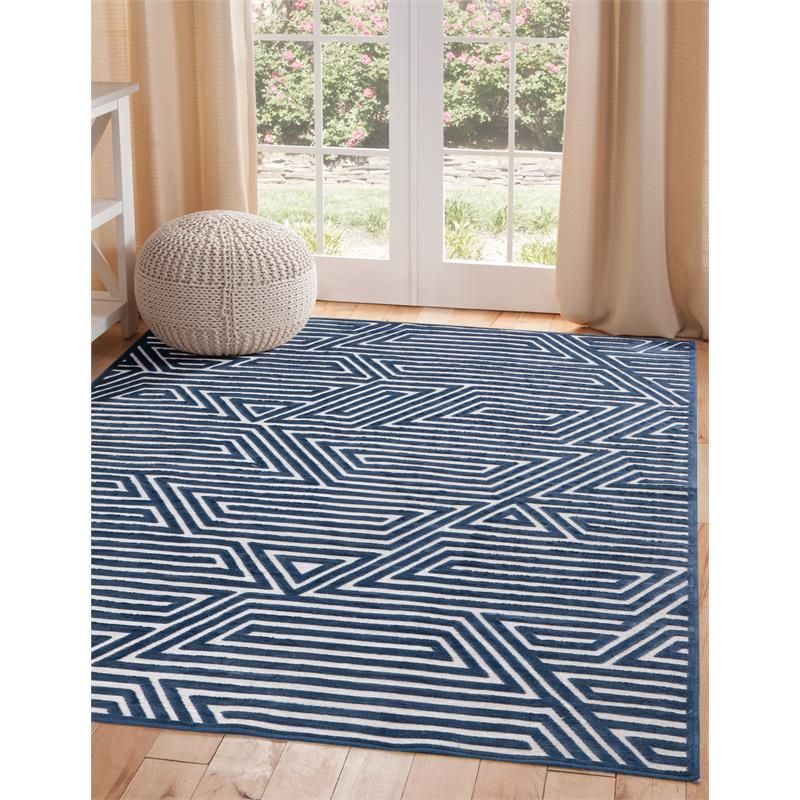 Abacasa Napa Orbit Blue Area Rug | Cymax Business Pertaining To Napa Indoor Rugs (View 11 of 15)
