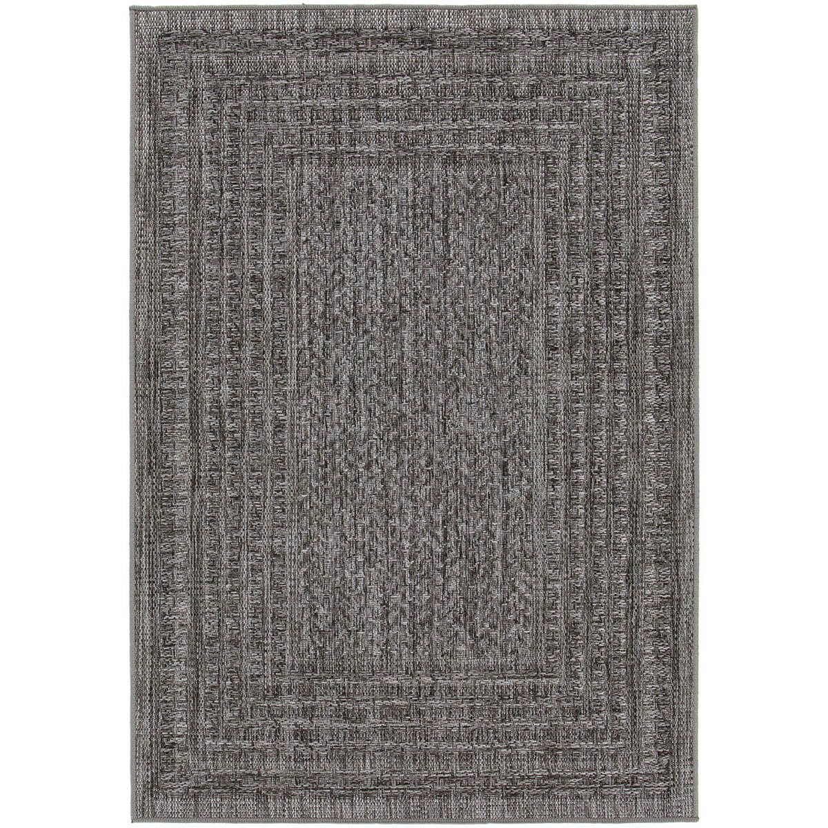 Alfresco Charcoal Indoor And Outdoor Rug – 160x230cm – Maze With Charcoal Outdoor Rugs (Photo 10 of 15)