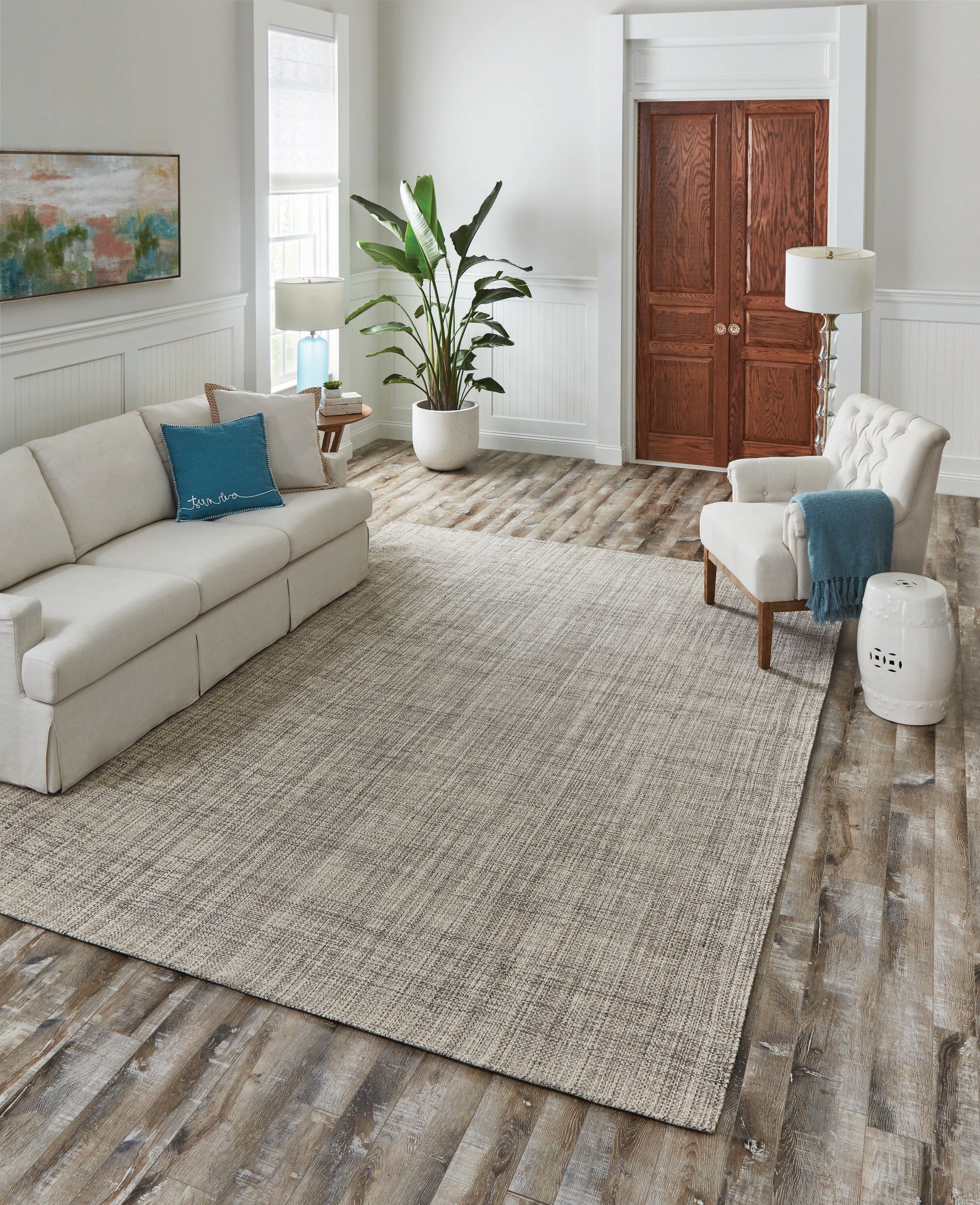 Allen + Roth 8 X 10 Wool Ivory Gray Indoor Area Rug In The Rugs Department  At Lowes With Ivory Rugs (Photo 14 of 15)