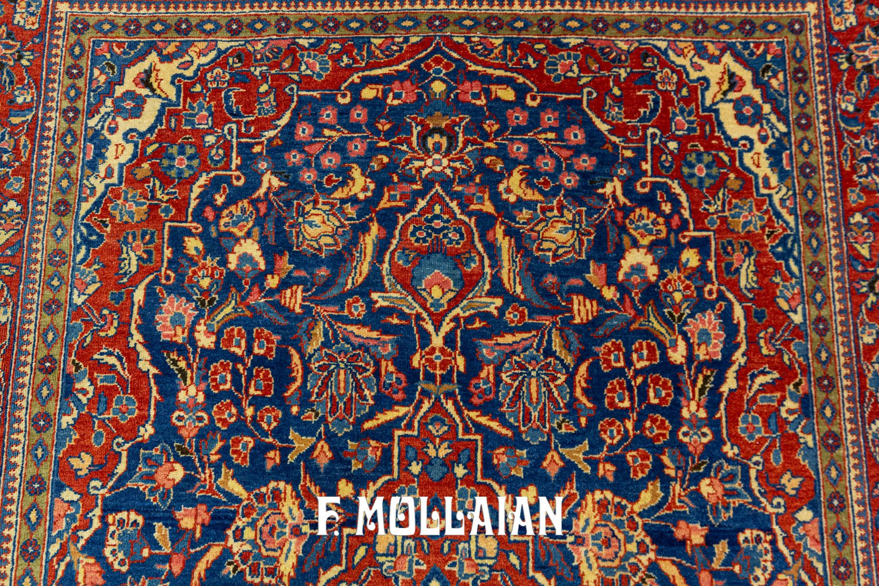 Antique Persian Kashan Kurk Rug With Classical Medallion Design N°:81159096  – Mollaian Farzin Carpets For Classical Rugs (Photo 10 of 15)
