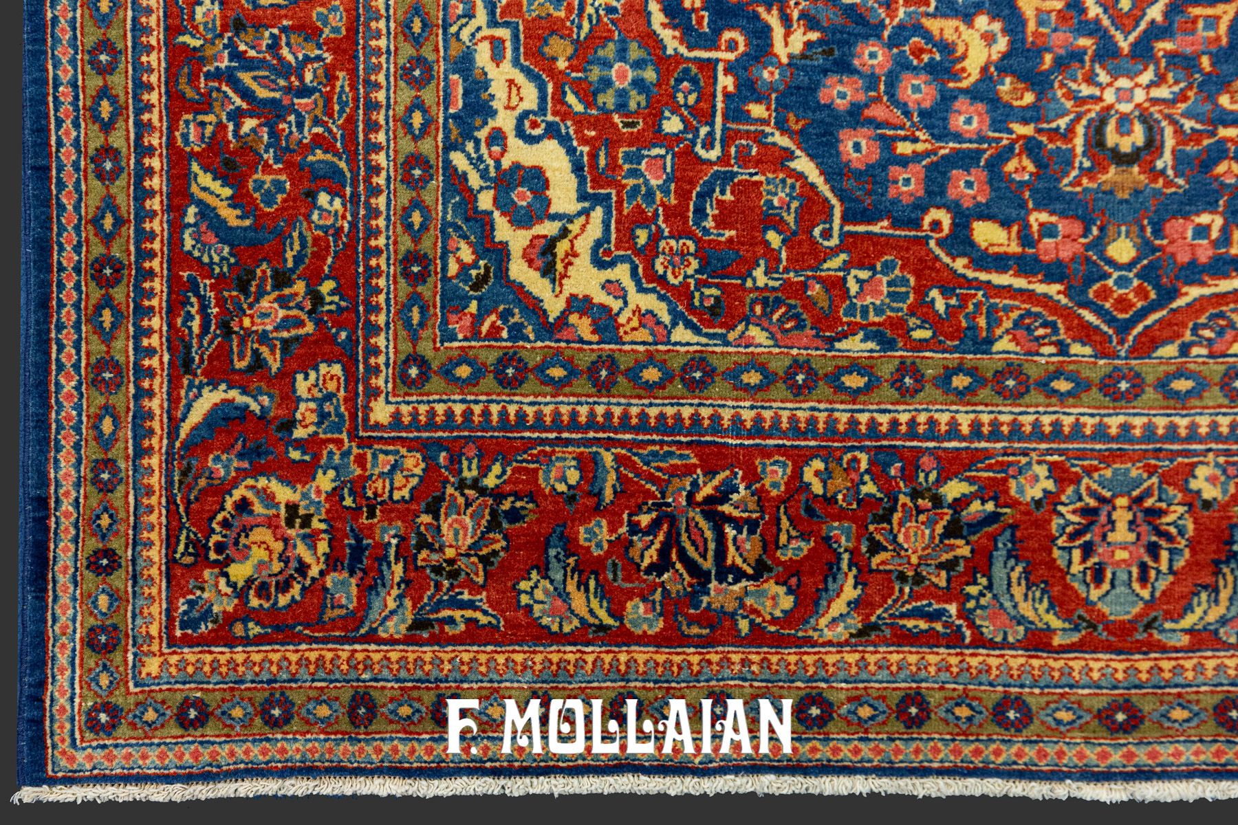 Antique Persian Kashan Kurk Rug With Classical Medallion Design N°:81159096  – Mollaian Farzin Carpets For Classical Rugs (View 7 of 15)