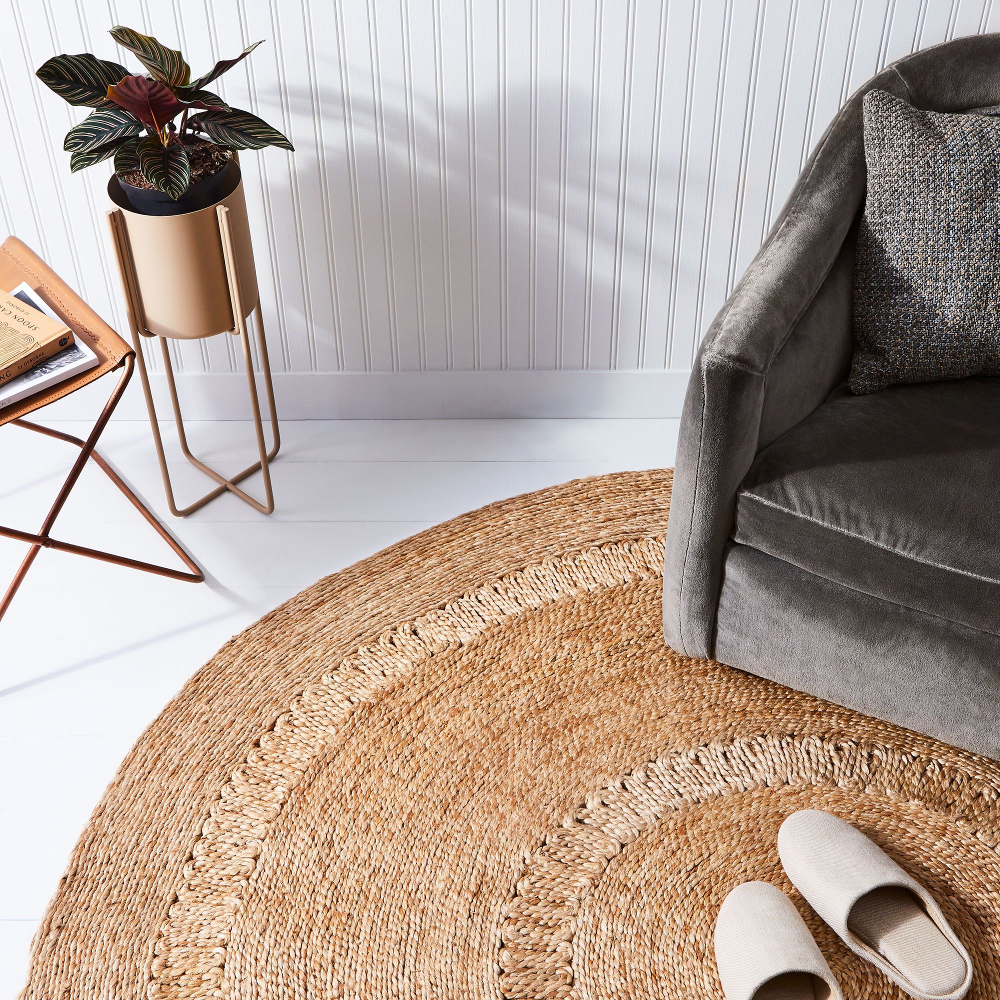 Armadillo Hand Braided Round Jute Rug, 6 Foot, Made In India On Food52 In Round Rugs (View 12 of 15)
