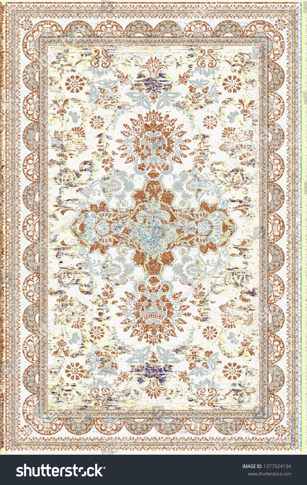 Art Vintage Traditional Classical Carpet Rug Stock Illustration 1377924134  | Shutterstock Within Classical Rugs (View 6 of 15)