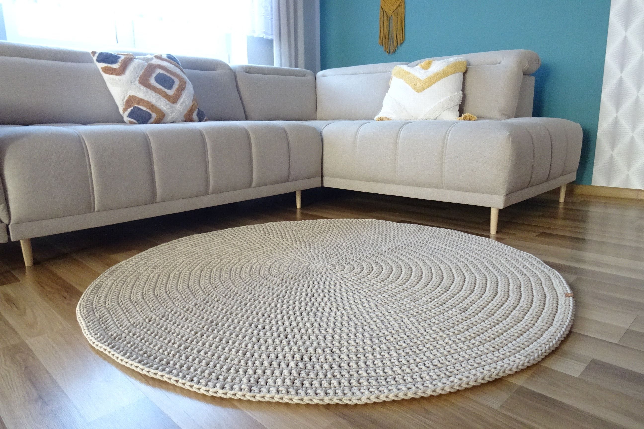 Beige Round Rug Many Colors Rugs For Living Room Nursery – Etsy Finland Throughout Beige Round Rugs (View 12 of 15)