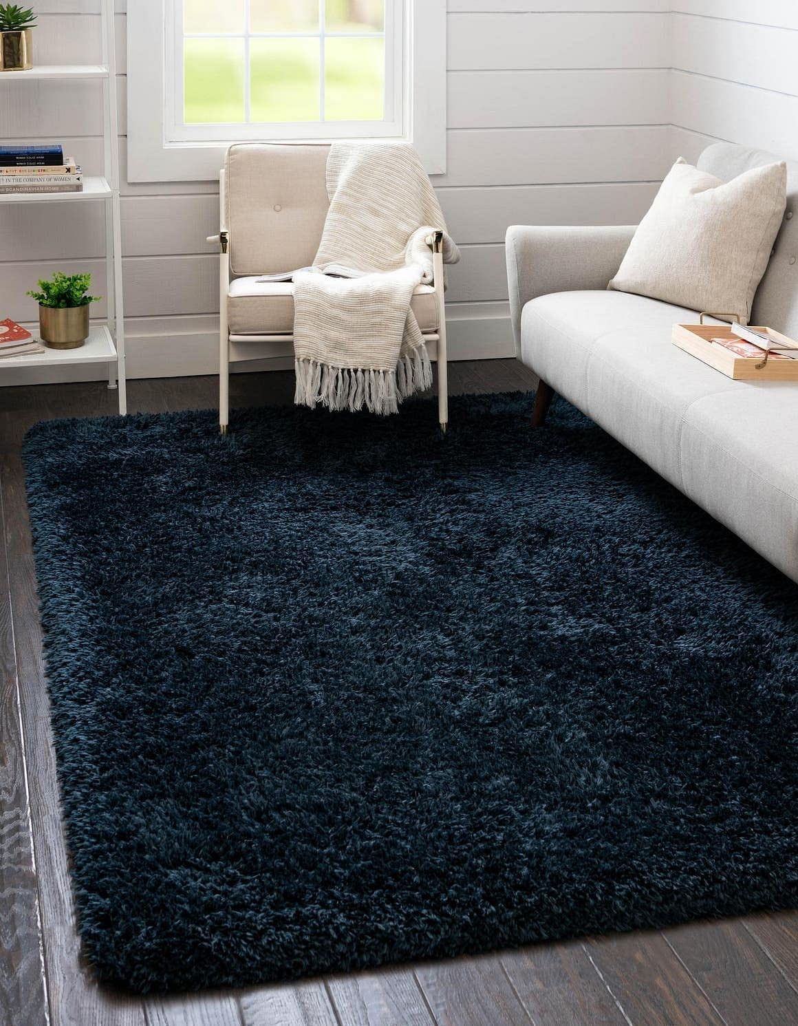 Buy Rugs Infinity Collection Solid Shag Area Rug 3' X 5' Cobalt Shag Rug  Perfect For Living Rooms, Large Dining Rooms, Open Floorplans Online At  Lowest Price In Ubuy India (View 13 of 15)