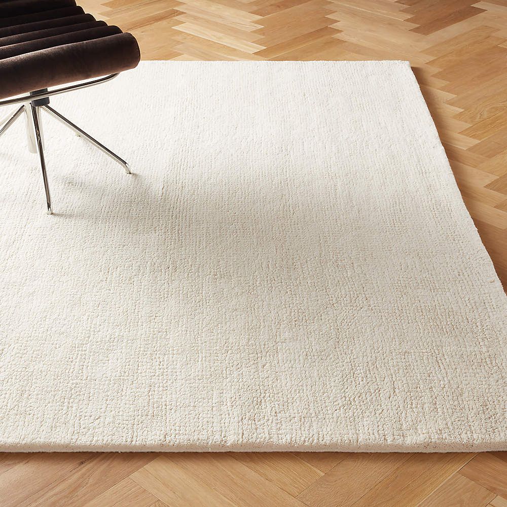 Byron Merino Wool Handwoven Ivory Area Rug | Cb2 Intended For Ivory Rugs (Photo 4 of 15)