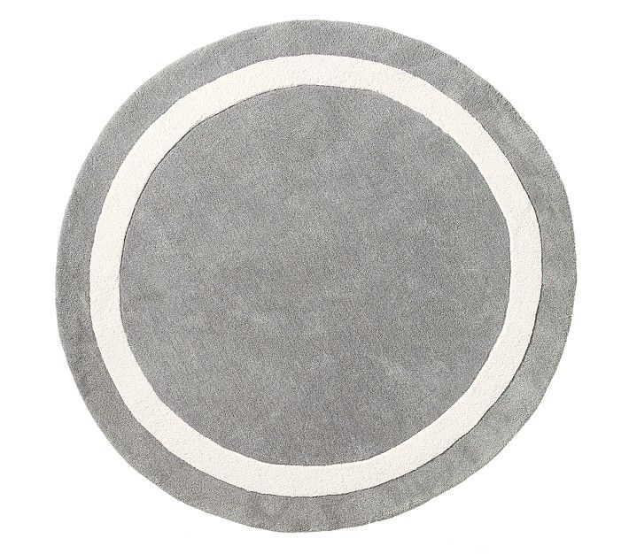 Classic Border Round Rug | Pottery Barn Kids Intended For Border Round Rugs (Photo 2 of 15)