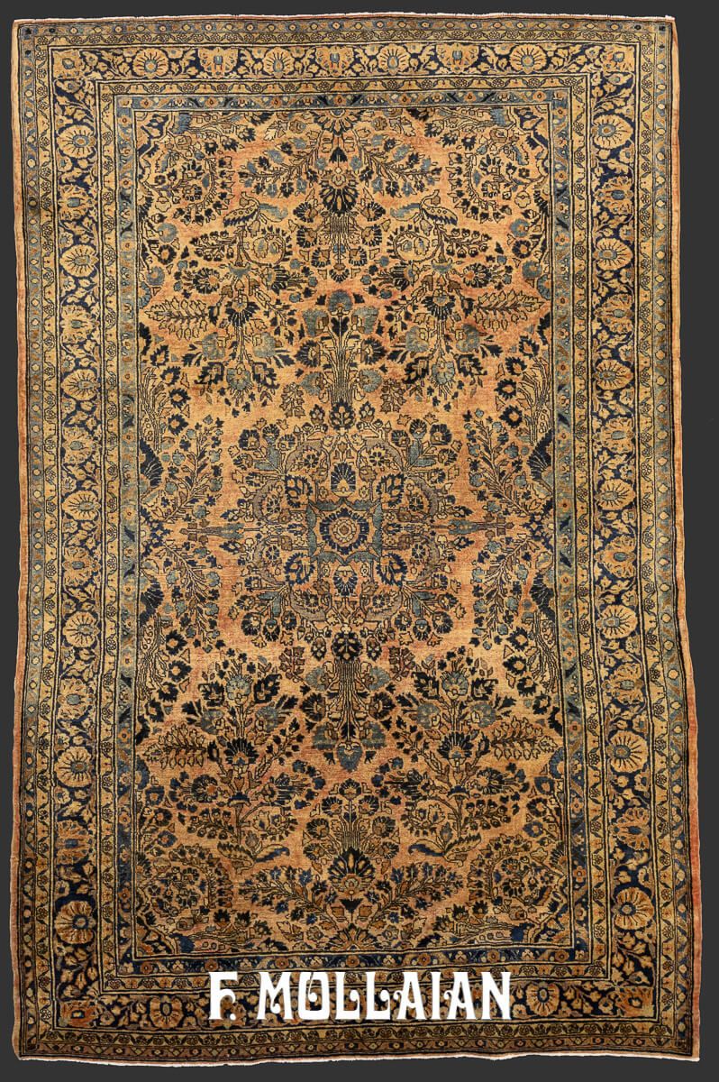 Classical Medallion Hand Knotted Antique Saruk Persian Rug N°:83482645 Inside Classical Rugs (Photo 2 of 15)