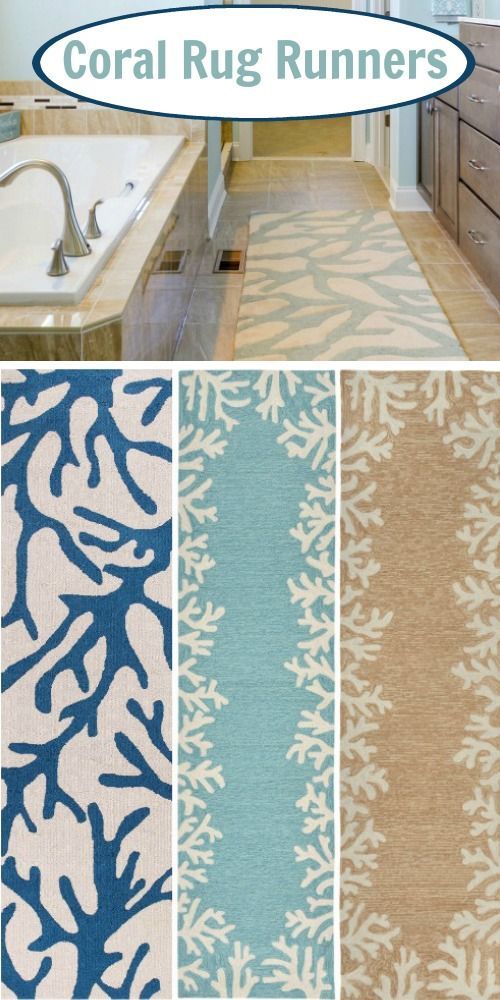 Coastal Coral Reef Branch Rugs | Decor Ideas For Indoors & Outdoors | Coral  Rug, Beach House Decor, Beach Cottage Decor Throughout Coastal Runner Rugs (Photo 15 of 15)