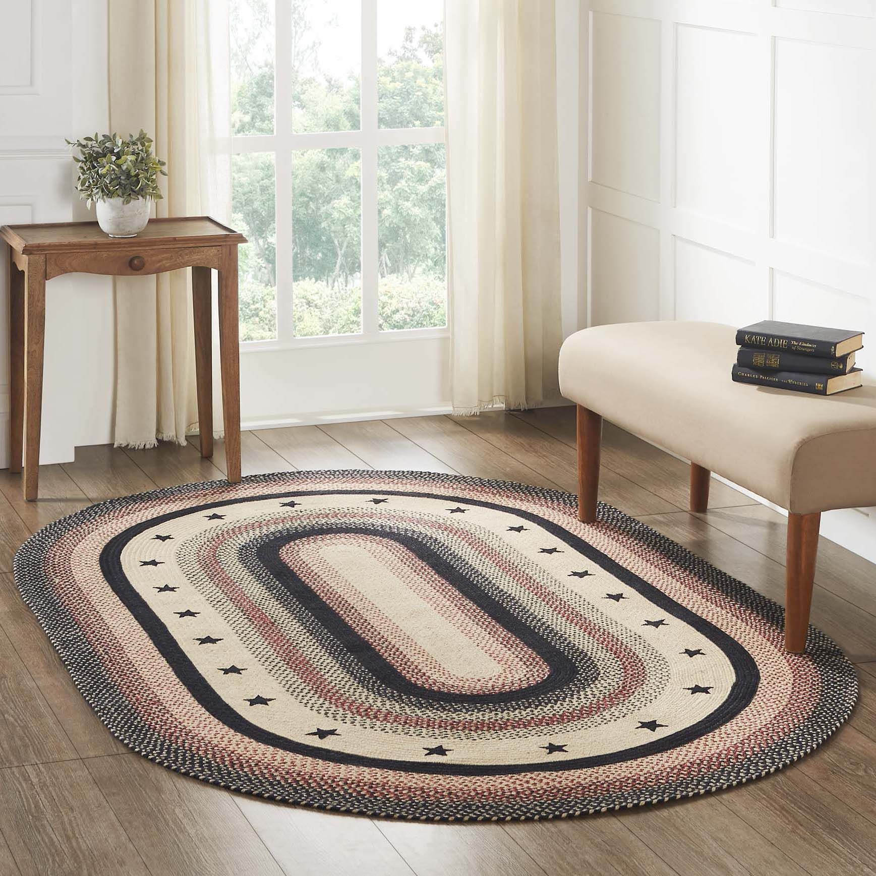 Colonial Star Jute Rug Oval W/ Pad 60x96 – 67009 In Timeless Oval Rugs (View 3 of 15)