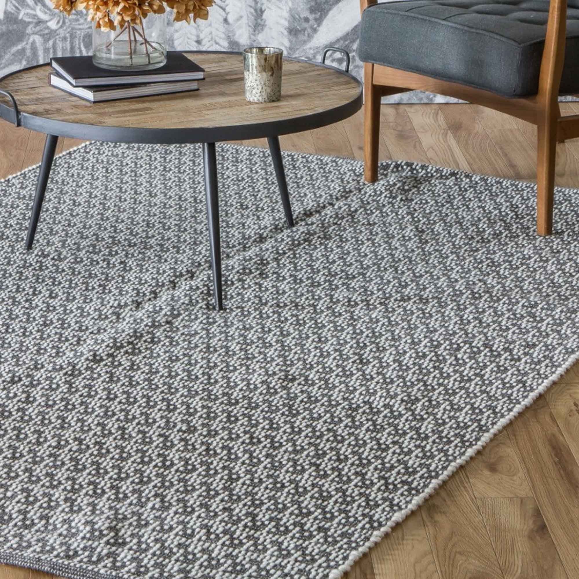 Connaught Rug Charcoal | Pattern Rug | Grey Rug | Textured Rug Inside Charcoal Rugs (View 5 of 15)