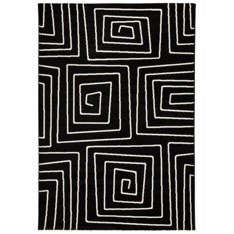 Contemporary Rugs And Rectangular Rafy Design (160 X 230) (black, White) Regarding Modern Square Rugs (Photo 5 of 15)