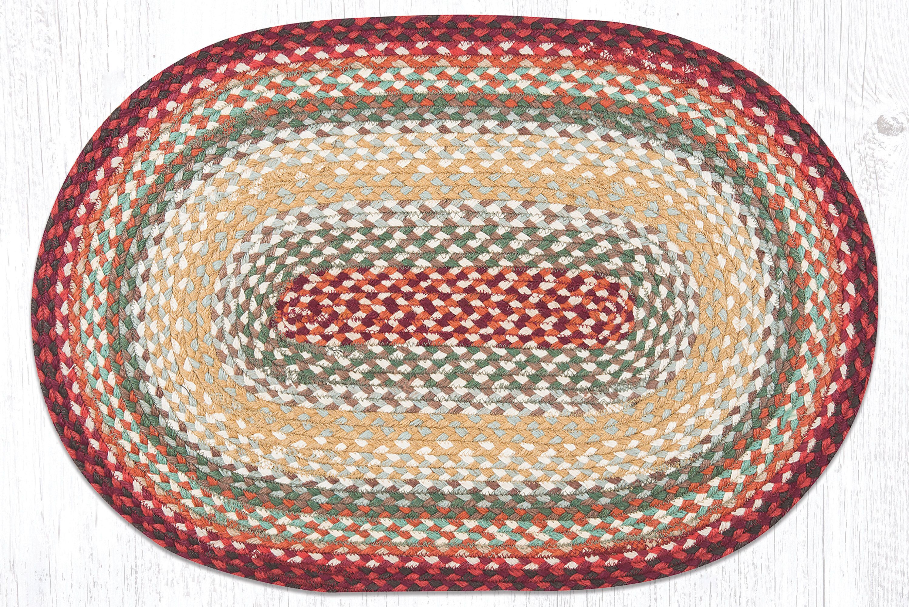 Earthrugs Red/blue Rug & Reviews | Wayfair Pertaining To Oval Rugs (View 9 of 15)