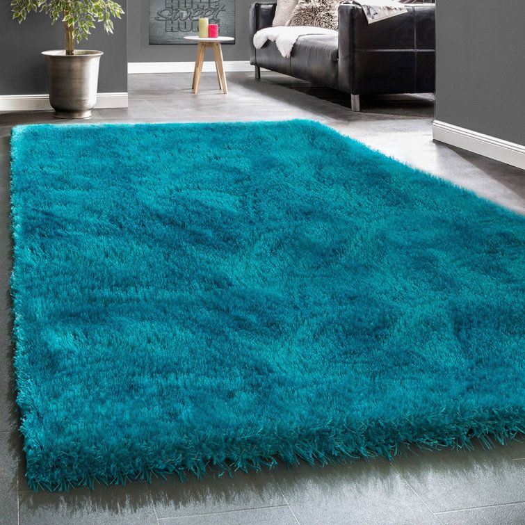 Etta Avenue Boyd Shaggy Turquoise Rug & Reviews | Wayfair.co.uk In Turquoise Rugs (Photo 2 of 15)