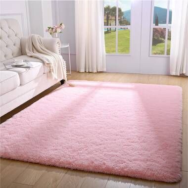 Everly Quinn Performance Light Pink Rug | Wayfair For Light Pink Rugs (View 14 of 15)
