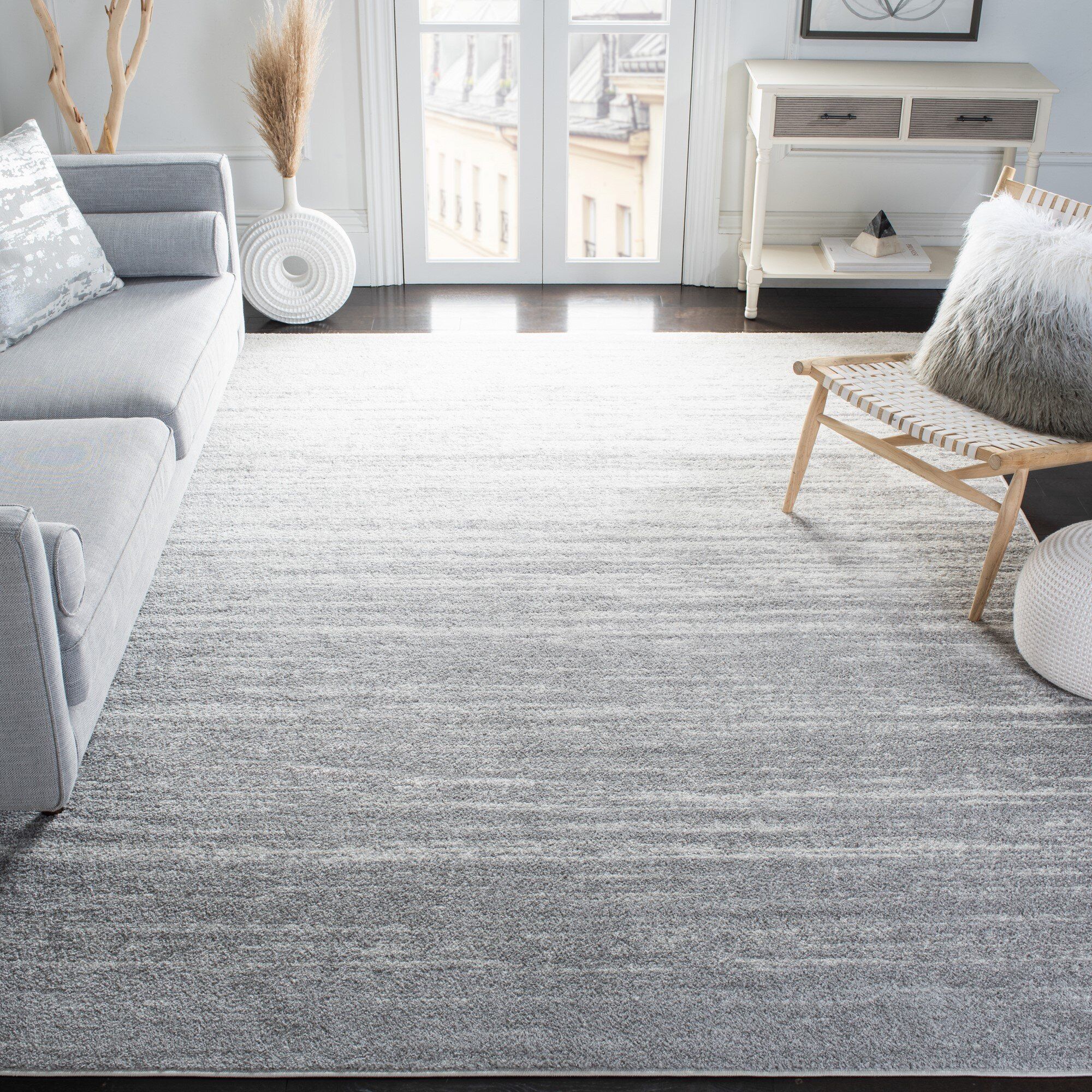 Greyleigh™ Connie Light Grey/grey Area Rug & Reviews | Wayfair Intended For Light Rugs (Photo 13 of 15)